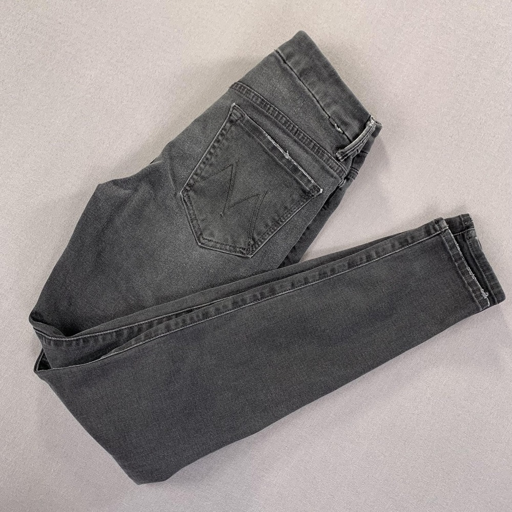 MOTHER Jeans Women 26x29 Black High Waisted Looker Skinny USA Wait Until Dark